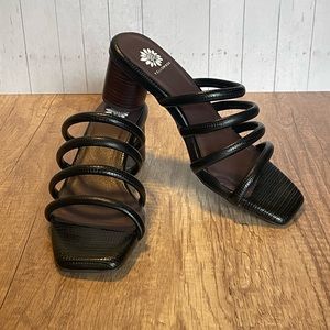 Yellowbox Strappy Heels - Black - Size 7.5